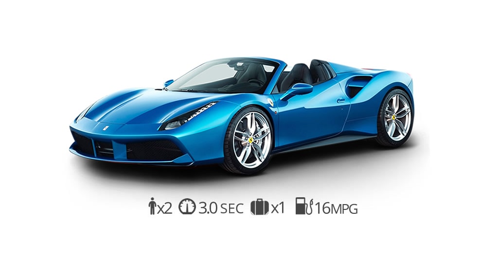 Ferrari 488 Spyder rental