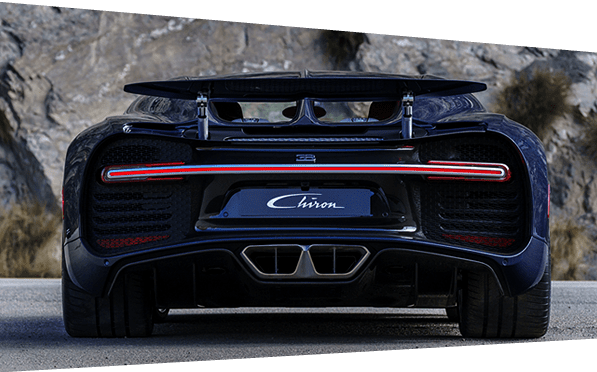 Bugatti Chiron rental rear