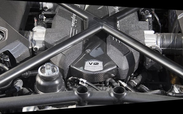 Lamborghini Aventador Roadster Rental Engine