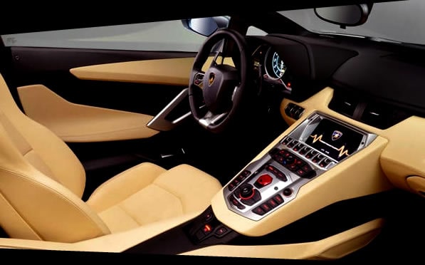 Lamborghini Aventador Roadster Rental Interior