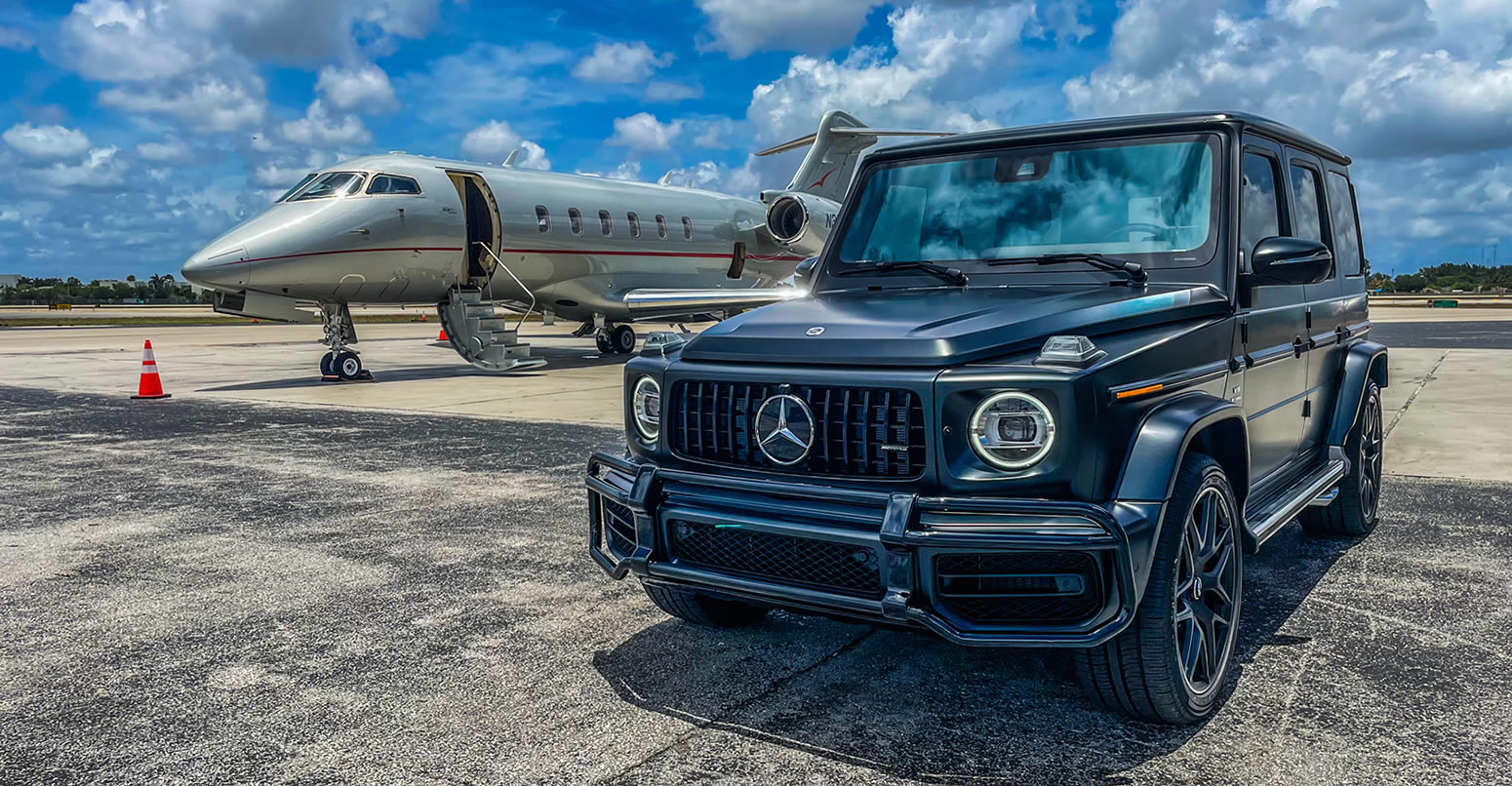 Mercedes G550 G Wagon Rental front jet