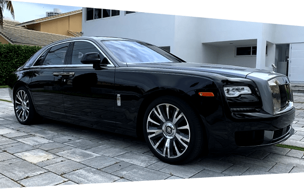 Rolls Royce Ghost rental rear old model