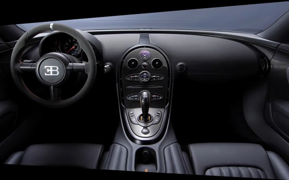 Bugatti Veyron rental interior