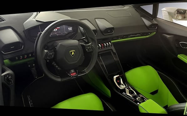 Lamborghini Huracan EVO Spyder Rental Interior