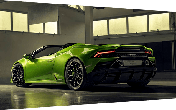 Lamborghini Huracan EVO Spyder Rental rear