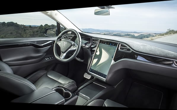 TESLA MODEL X rental interior