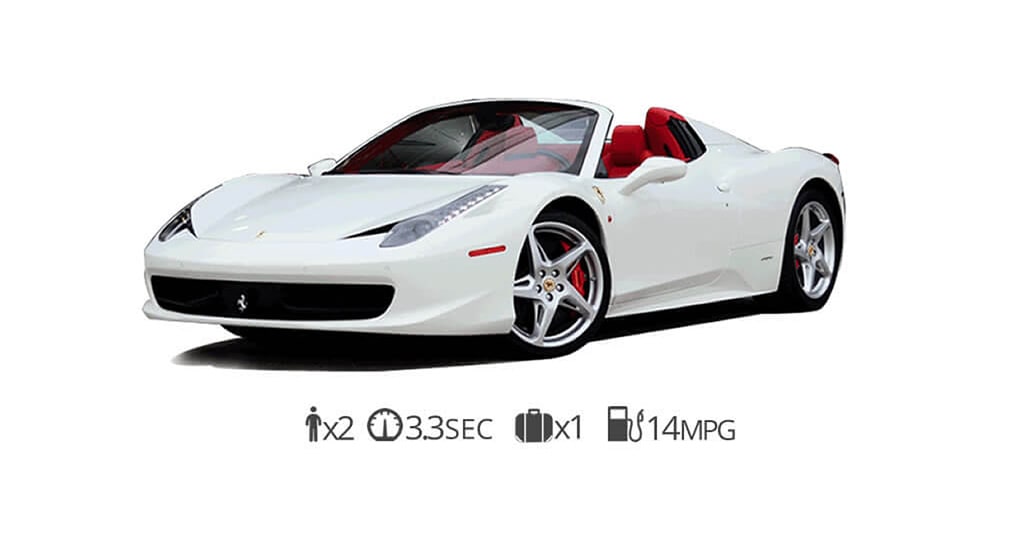 Ferrari 488 Spider rental