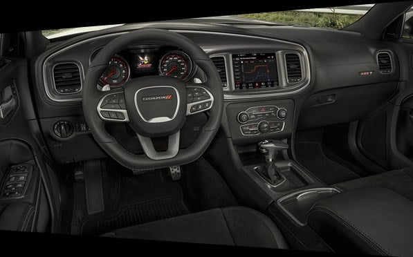 Dodge Charger rental car interior