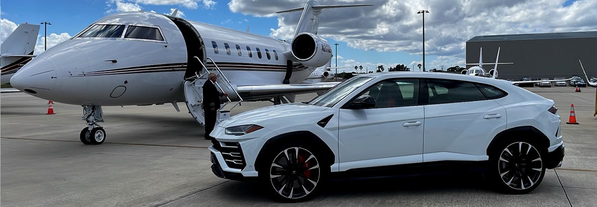 luxury car rental at Boca Airport
