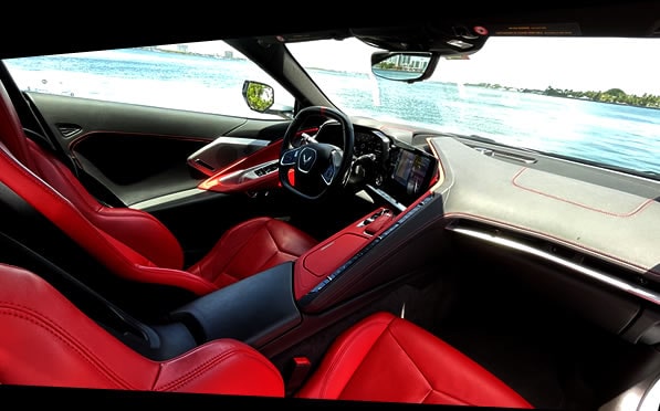 corvette c8 rental miami interior