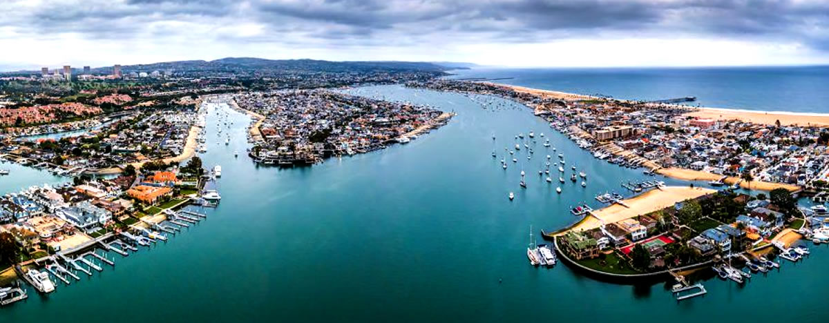 Luxury car rentals new port beach sky view