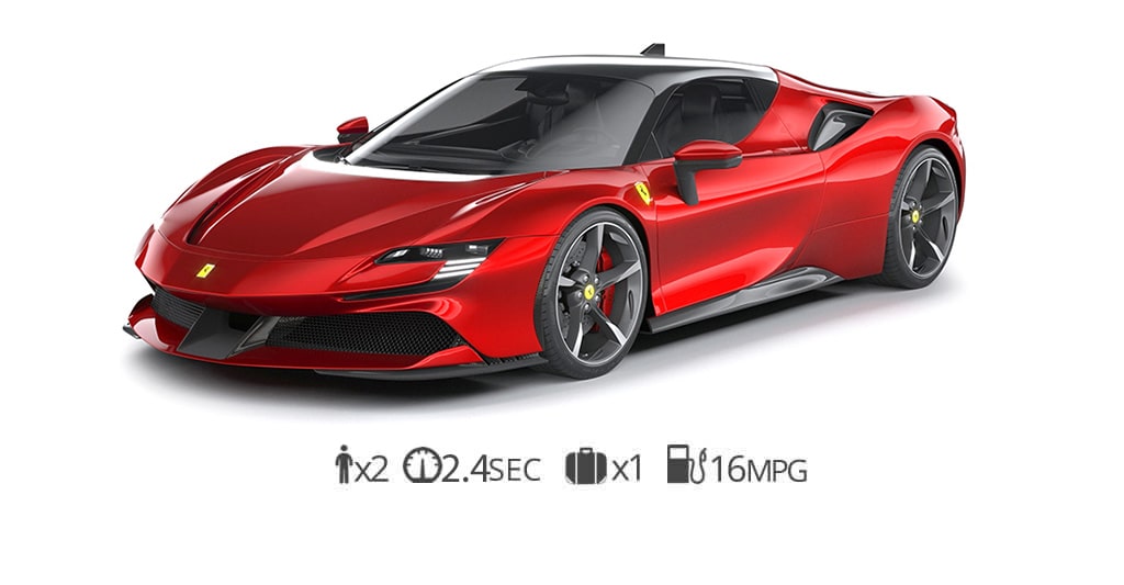 Ferrari Sf90 rental button